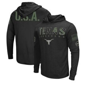 NEW - Tx Longhorns Colosseum OHT Military Appreciation Hoodie Long Sleeve Tee